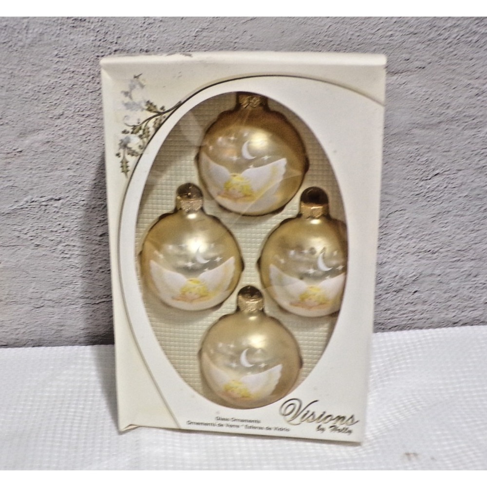 Vintage Visions by Holly Glass Ornaments "Angels" NOS USA